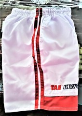 DINAMICS Martial Arts AN’S TAEKWONDO Shirt/SHORT Kids White/RED SET SIZE 000/120