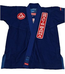 Gracie Barra BJJ Gi Jacket Kimono Top A0 Blue Equipe GB Edition Jiu-Jitsu Cotton