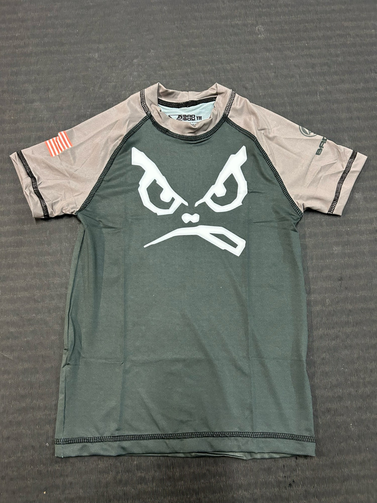 BAD BOY Ranked RASHGUARD GREY GI Jiu Jitsu BJJ MMA Kids Youth Teen Brazil READ