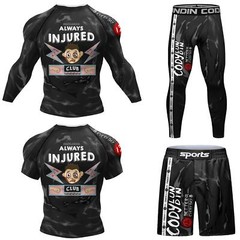Always Injured Theme BJJ Rashguard for Jiu Jitsu MMA Jiu-Jitsu No Gi Rash Guard