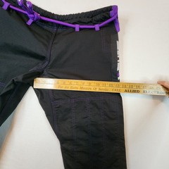 Elite Sports BJJ Gi Pants Rip Stop Black Purple 40″ Waist 27″ Inseam *See Photos