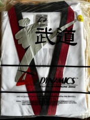 Size 5 (190) White Taekwondo Uniform with Red/Black Trimmed