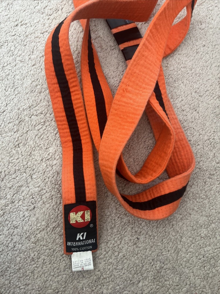 ki international Belt 100% Cotton Orange Size 1