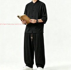 Men Tang Suit Traditional Kung Fu Tai Chi Uniform Cotton linen martial arts Suit