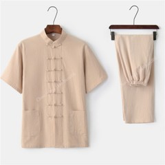 Chinese Tradition Martial Arts uniform Kung Fu Tai chi cotton linen Tang Suit