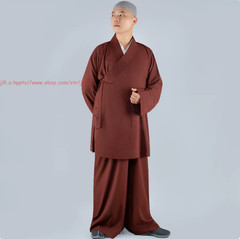 Summer Meditation Buddhist Monk Thin Sets Kung Fu Tai Chi Shaolin Yarn Uniforms