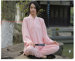 Linen Unisex Shaolin Wudang Taoist Robe Tai chi Uniform Martial arts Kung fu Set