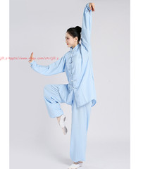 Unisex Cotton Kung Fu Tai Chi Uniform Morning exercise martial arts Clothes Suit