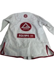 Storm Equipe GB Gracie Barra A2 BJJ Gi Uniform White Kimono Jacket Pants Set