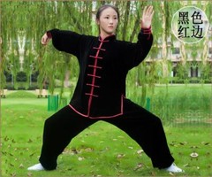 Women Men Martial Arts Uniform Yoga Tai Chi Sets Tang Kung Fu Suit Outfit Thick