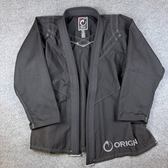 Origin Maine Jiu Jitsu Woven Gi Jacket Pants Set Black Mens A5 2XL USA Made BJJ