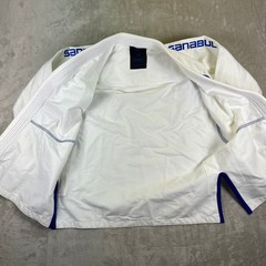 Sanabul Essentials v2 BJJ Gi White Blue A1 Brazilian Jiu Jitsu Kimono Uniform