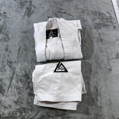 Gracie Jiu-Jitsu Official Gi Set 1/140 Boys White Jacket Pants 100% Cotton BJJ