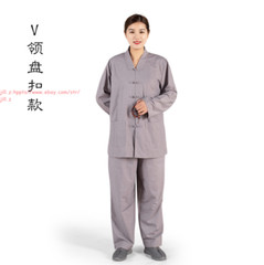 Shaolin Buddhist Monk Meditation Kung Fu Uniform Cotton Suit Temple Tai Chi sets