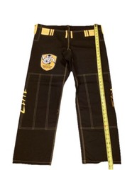 Elite Brazilian Jiu-Jitsu Set Size A-2 Color Black/ Yellow Gorpcore Grunge Sport