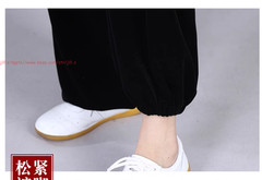 Fall Winter Unisex Tai chi Uniforms Warm Korean velvet Kung fu Martial arts Suit