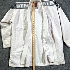 OnTheMat Jiu-Jitsu A2 Jacket Mens White Cotton Martial Art GI Uniform Training