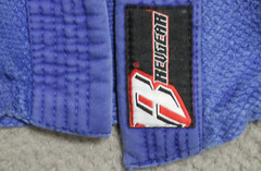 Revgear Jiu-Jitsu Gi Jacket Unisex A2 Blue Cotton Flags Open Front Long Sleeve
