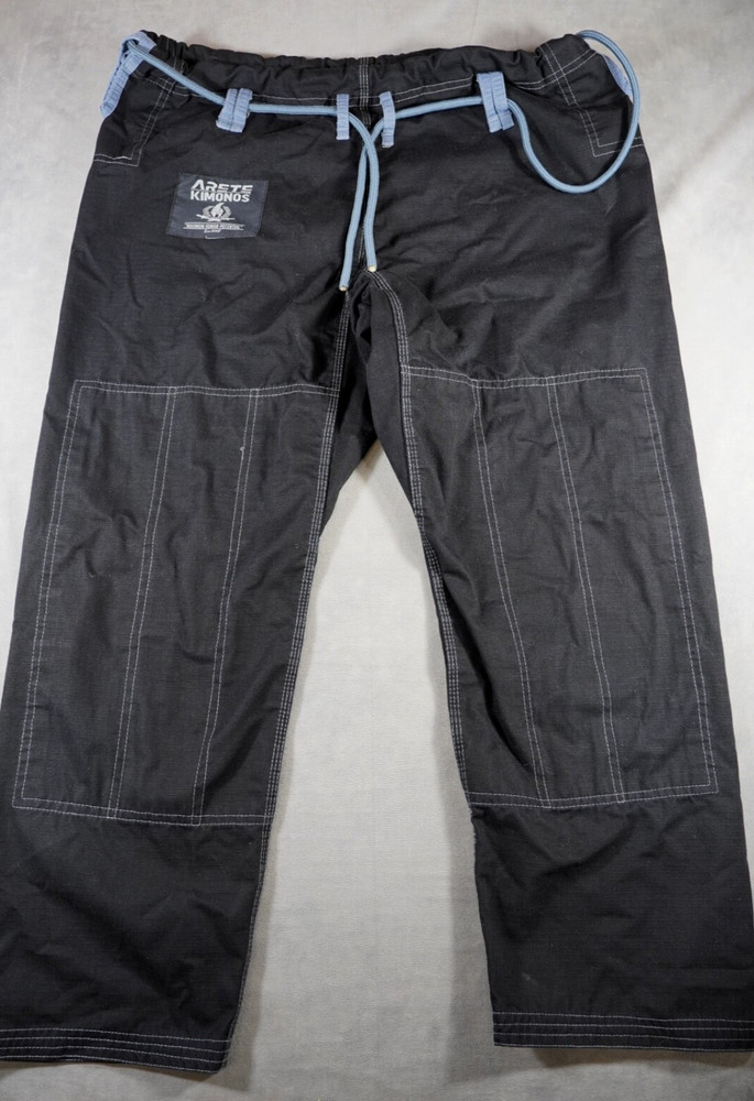 Arete Kimonos Pants Sz 14 Actual 42W Black Martial Arts Rip Stop Material