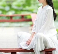 New Women’s Tai Chi Yoga Outfits Set Top+pants Martial Arts Kung Fu Linen suit