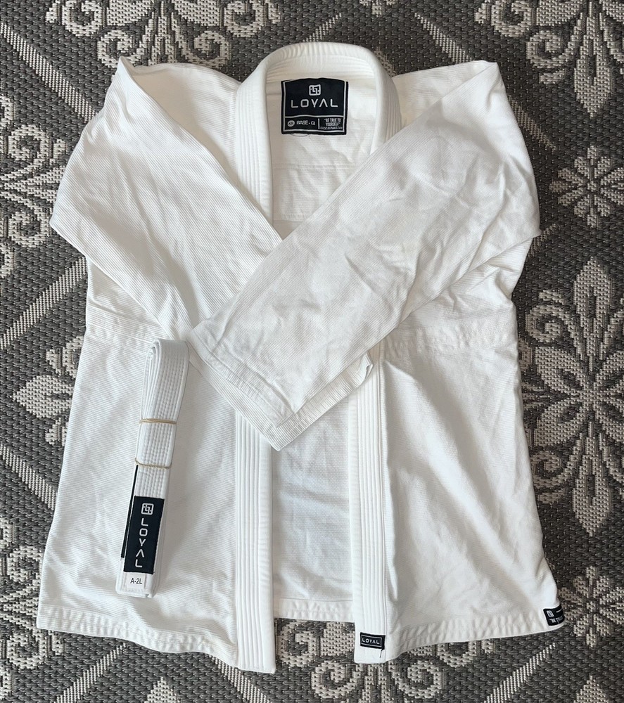 White Loyal BJJ GI Set Size A2L Unisex Brazilian Jiu Jitsu