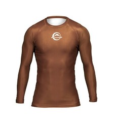 Fuji Sports Baseline IBJJF Ranked BJJ Jiu Jitsu Long Sleeve LS Rashguard – Brown
