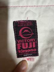 Fuji Champion Kimono Jiu-Jitsu Gi Jacket Embroidered Cherry Blossom Cancer W1