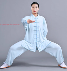 UPF50+Sunscreen Tai chi Uniform Ice Silk Kung fu Suit Martial arts Wing Chun Set