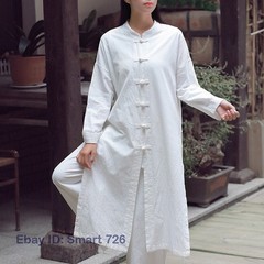 Womens Tai Chi Coat Chinese Tang Suit Top Martial Arts Kung Fu Uniform Retro