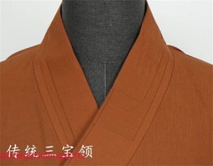 STOCK Buddhist Shaolin Monk Robe Full Set Linen Kung Fu Suit Meditation Uniforms