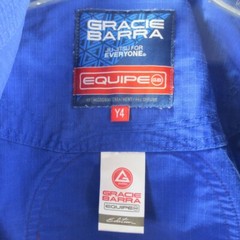 Gracie Barra Equipe Jiu Jitsu Gi Youth Jacket Blue BJJ Active Kimono Jacket Y4
