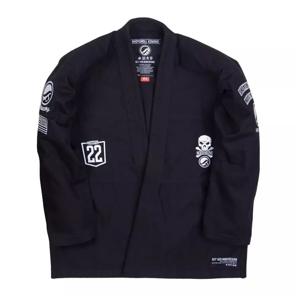 Shoyoroll Batch 115 Heartbreakers RVCA X BJJ Gi Black 450 GSM Uniform With Bag