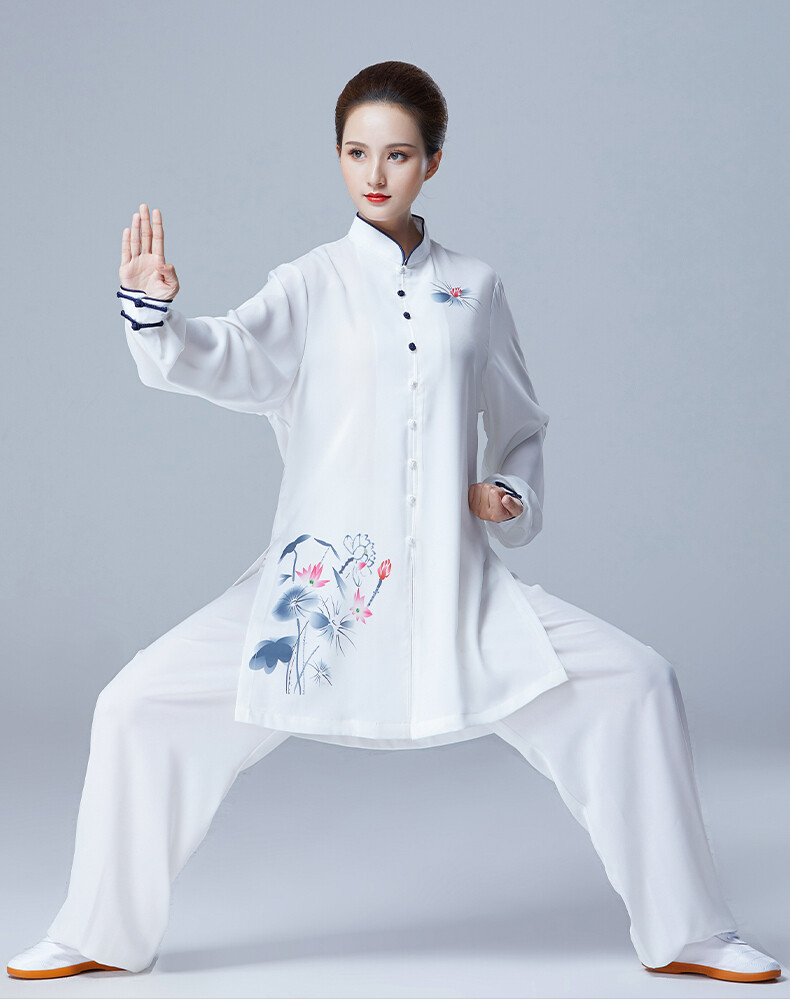 Women Tai Chi Clothes Wushu Clothing Martial Art Uniform Kung Fu Dress Long