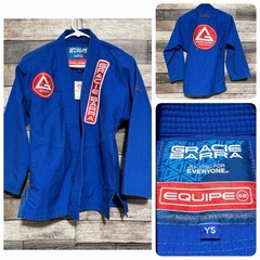 Gracie Barra Equipe Gi Youth Y5 Blue MMA Jiu Jitsu Lite (Top Only) READ