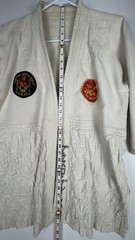 Vintage Lion Brand Japanese Karate Gi Top Jacket Martial Arts Uniform W/ Patches