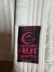 Fuji Champion Kimono Jiu-Jitsu Gi Jacket Embroidered Cherry Blossom Cancer W1