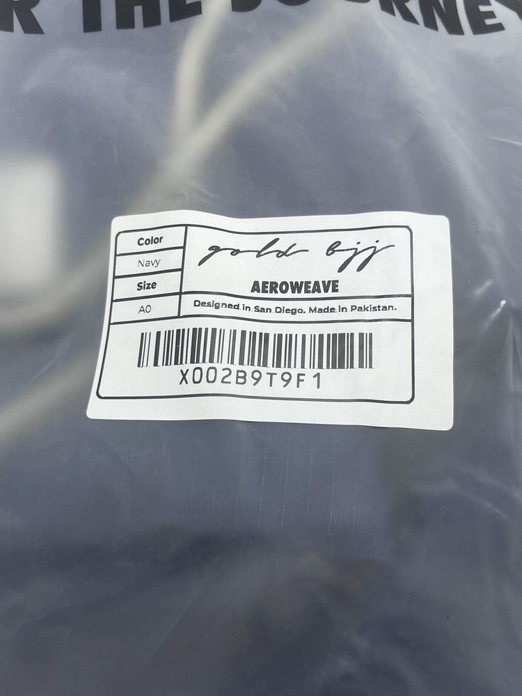 Gold BJJ Aeroweave Jiu Jitsu Gi – Ultra Lightweight Kimono Navy Size A0