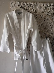 CENTURY White Karate Gi Uniform Set Jacket Pants & Belt Adult Unisex Size 3