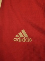 Adidas Track Pants Taekwondo Martial Arts Training Red Wide Leg Size 180 (26-34)