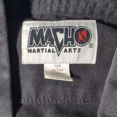 Vintage Macho Brand Karate 2 PC Gi Large Tiger & Other Patches Youth SZ O/140