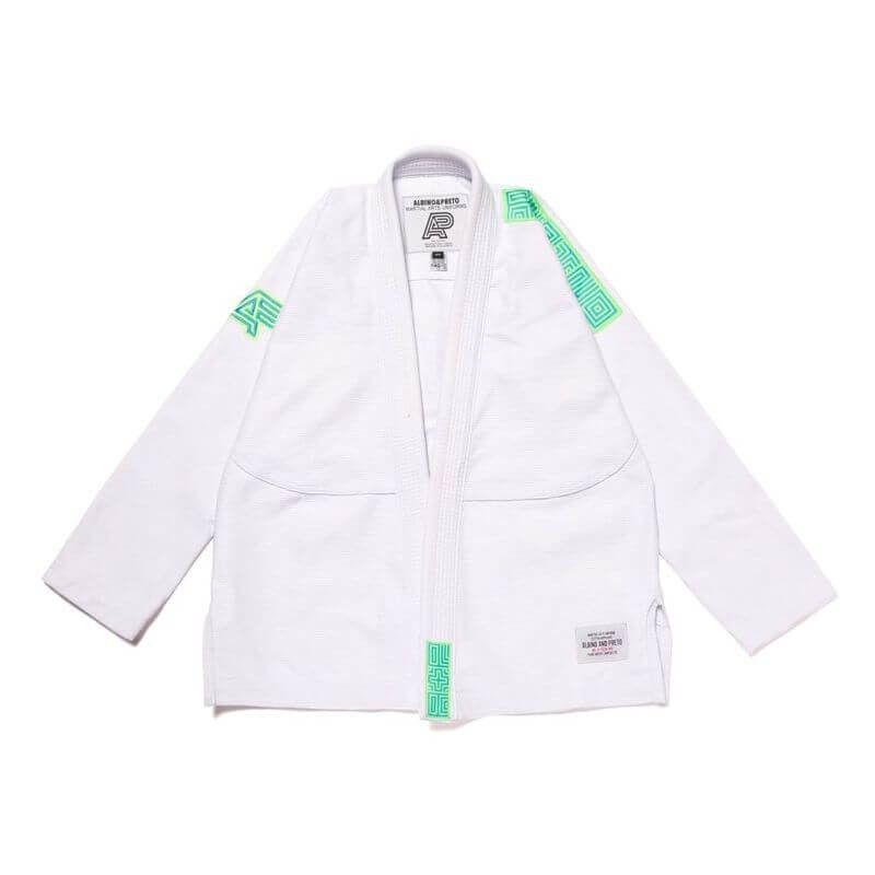 Albino and Preto Gi SERIES 8 Green Blue Made in BRAZIL KIMONO WHITE Bag A3H