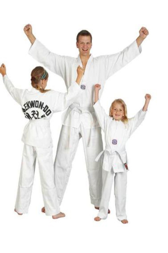 KANKU Taekwondo Uniforms White Color 10 Oz, white V neck black V neck white belt