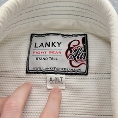 Lanky Fight Gear Pro 550 V2 Pearl Weave Size A-0LT White Kimono Ripstop Top