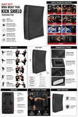 Dragon Shield Pad MMA Muay Thai Kickboxing Strike Training (12”x21″x 4”)