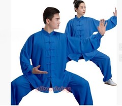 Unisex Cotton Shaolin Tai Chi Uniform Kung Fu Wing Chun Wushu Suit Martial Arts