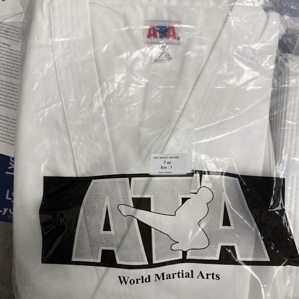 New ATA World Martial Arts ATA Uniform, White Size 7