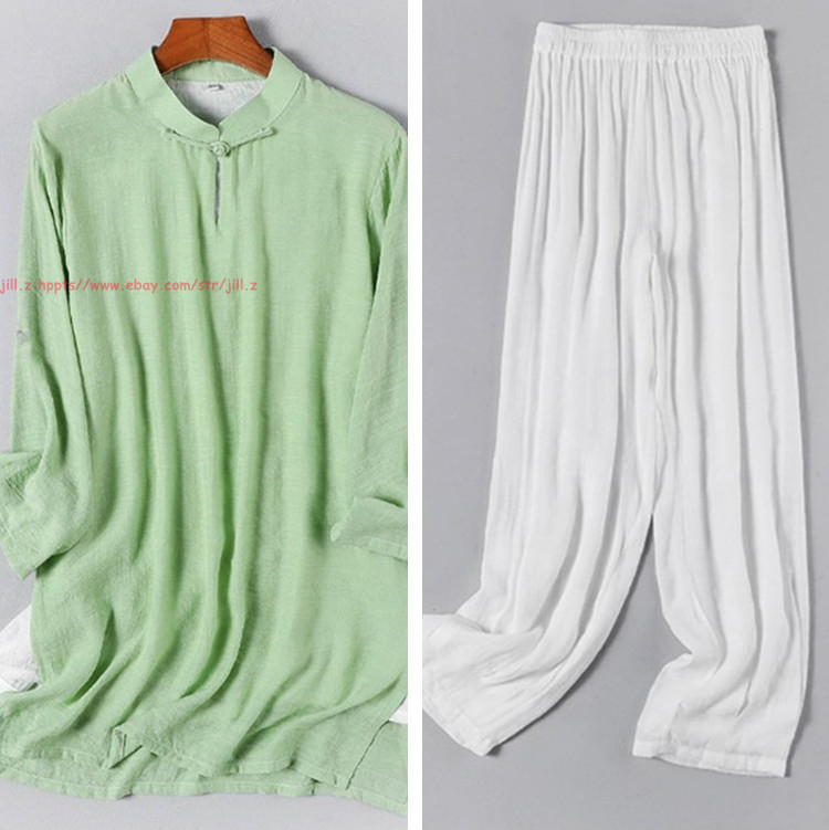 Women Tai Chi Morning Exercise Suit Kung Fu martial arts Wing Chun Linen Uniform