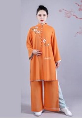 Women Soft Silk Satin Tai Chi Suit Kung Fu Wushu Martial Uniform Jacket Pants