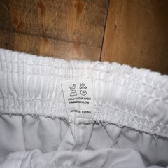 Martial Arts Karate Uniform Cotton Poly White with White Belt Unused Size 0/140