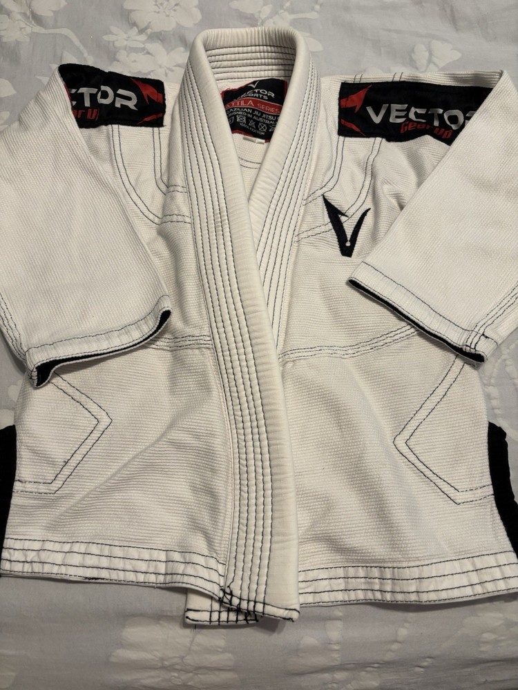 Vector Sports Gear Attila Black Brazilian Jiu Jitsu Gi Top Only – Kids Size K1